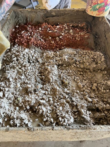 Bodenfliesen, Bodenplatten, Antike, Fliesen, ton, Platten, handgemachte, Karsten Blättermann, Barockfußboden, lehm, weiss, rot, gelb, braun