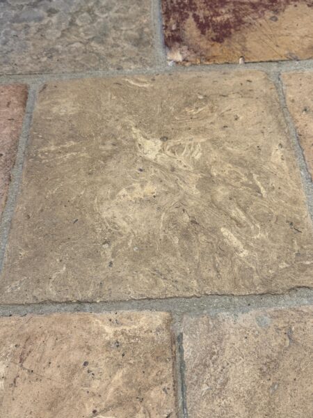 Bodenfliesen, Bodenplatten, Antike, Fliesen, ton, Platten, handgemachte, Karsten Blättermann, Barockfußboden, lehm, weiss, rot, gelb, braun